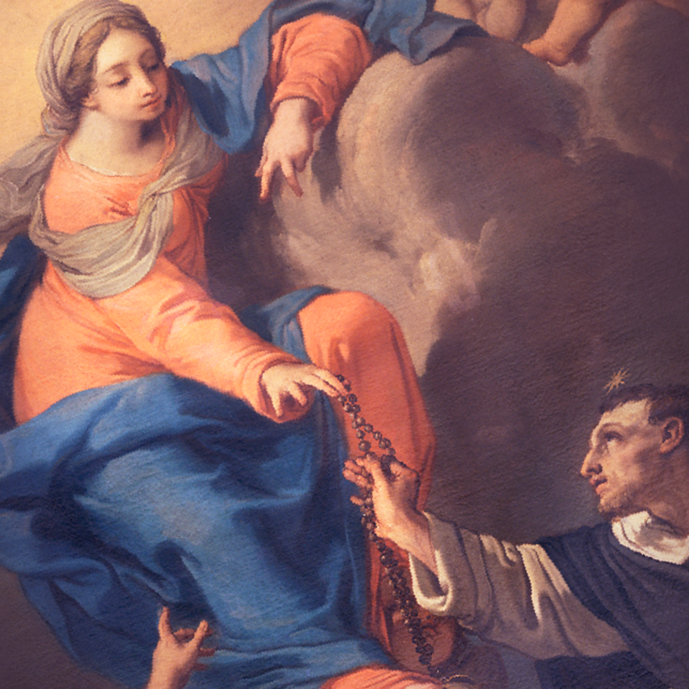 Our Lady giving St. Dominic the Rosary
