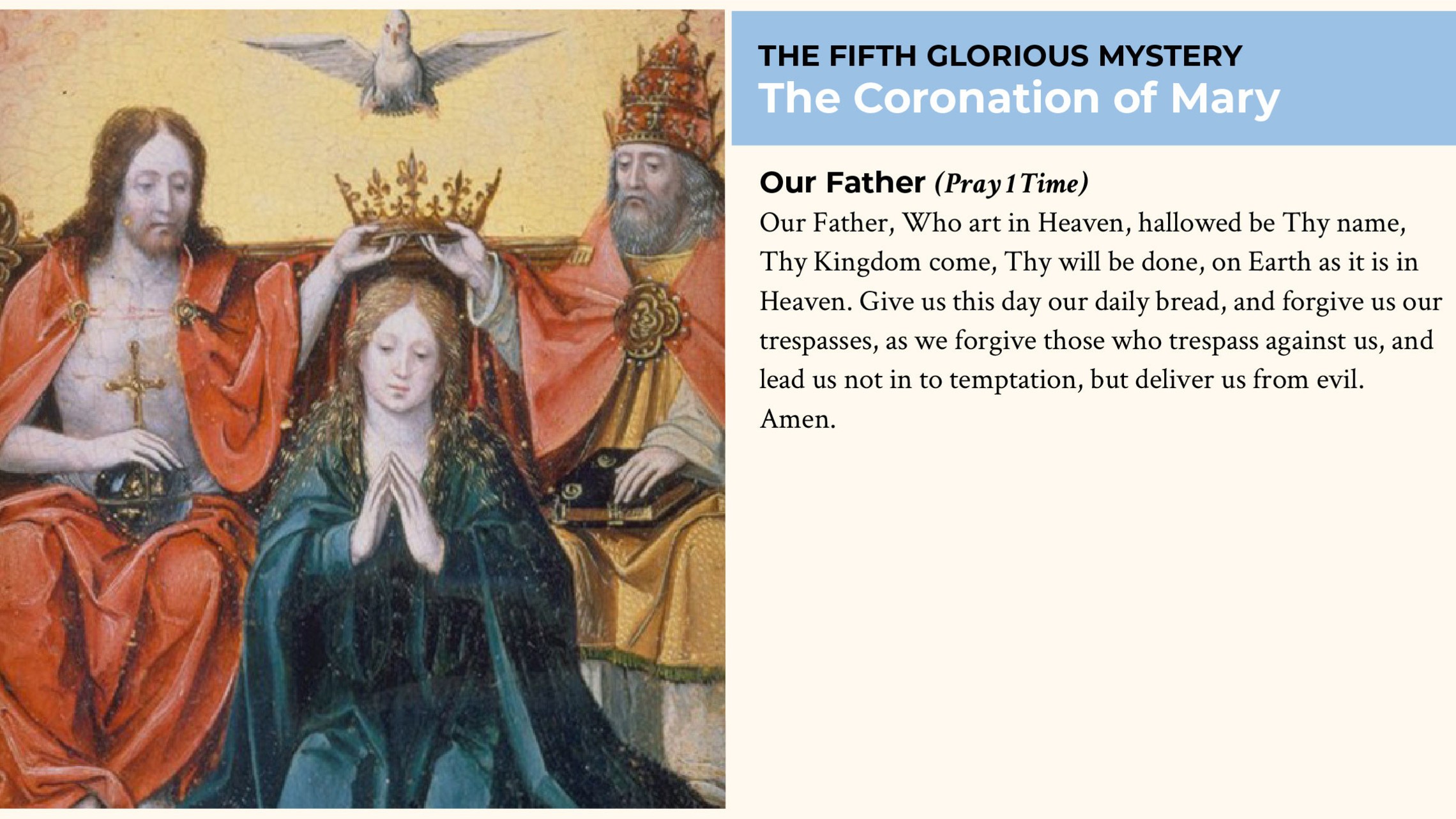 Coronation Our Father