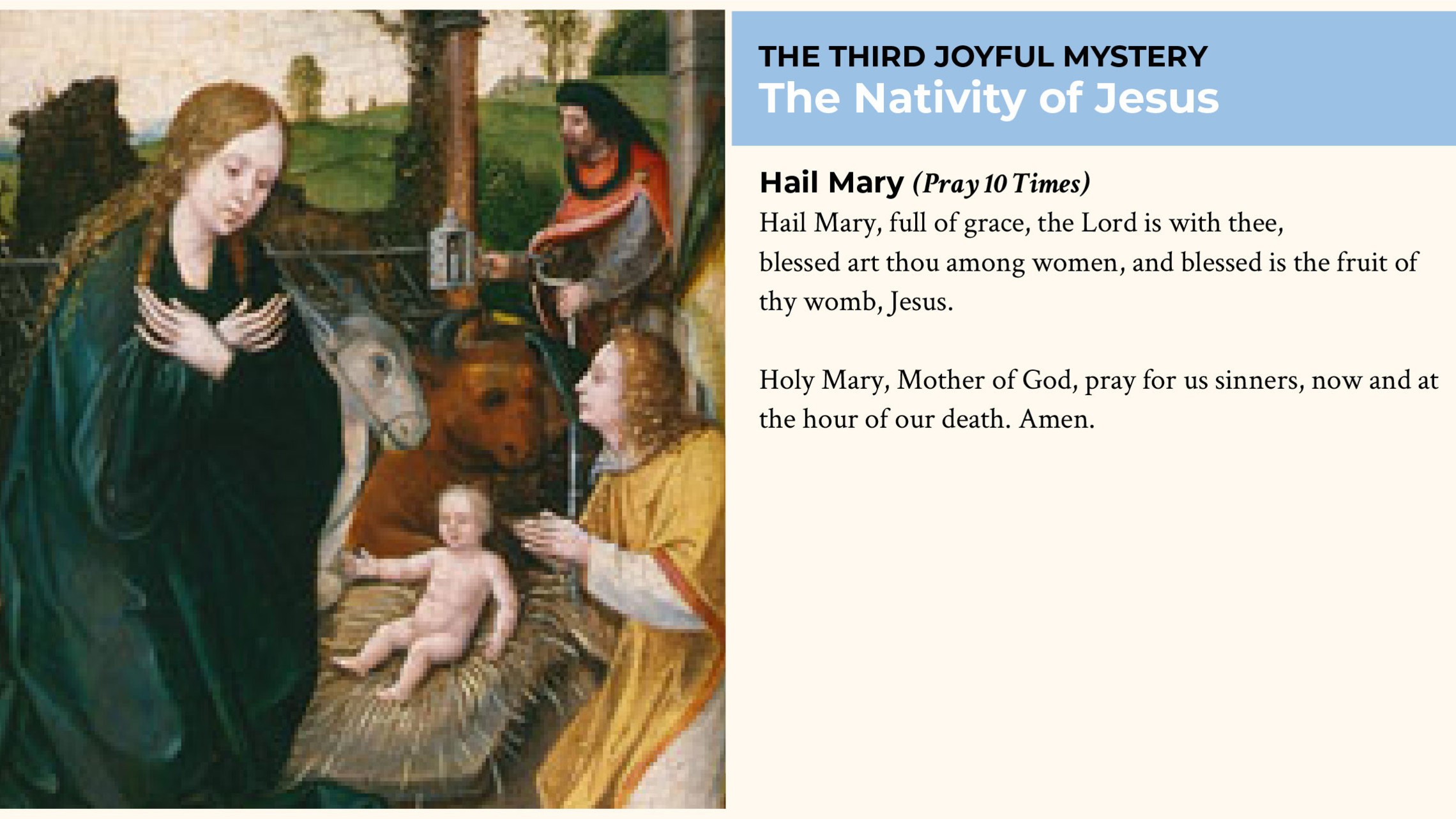 Nativity 10 Hail Marys