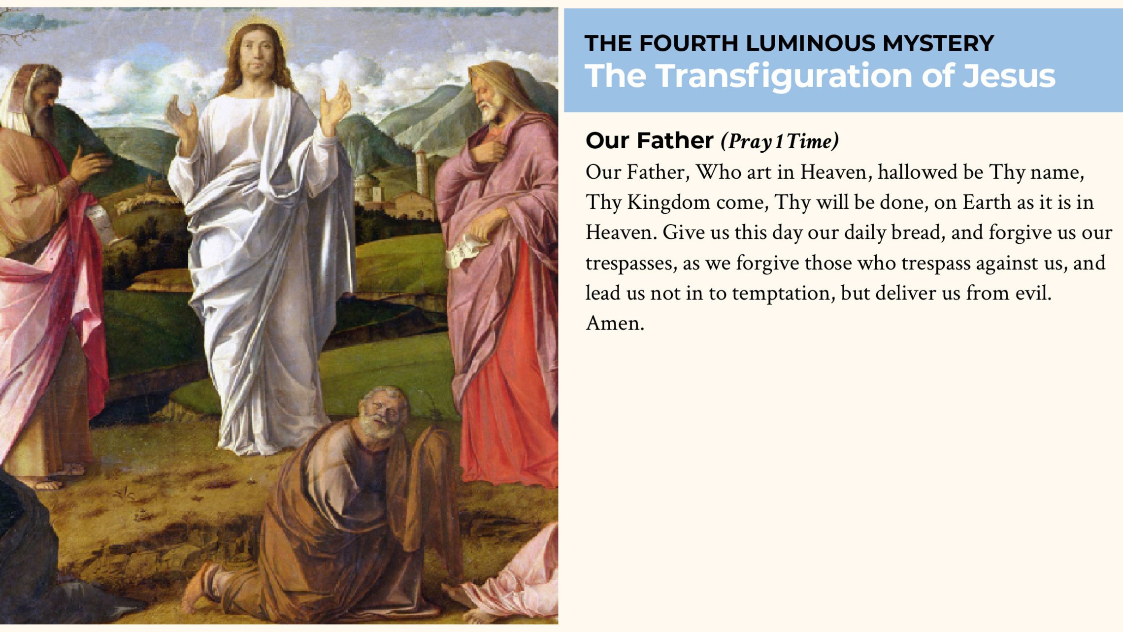 Transfiguration Our Father