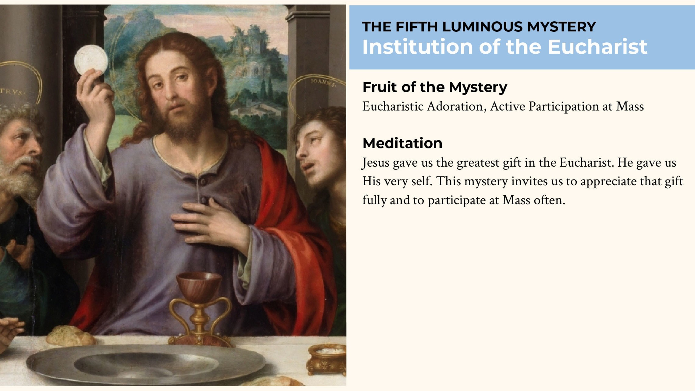 Eucharist Fruit Mystery