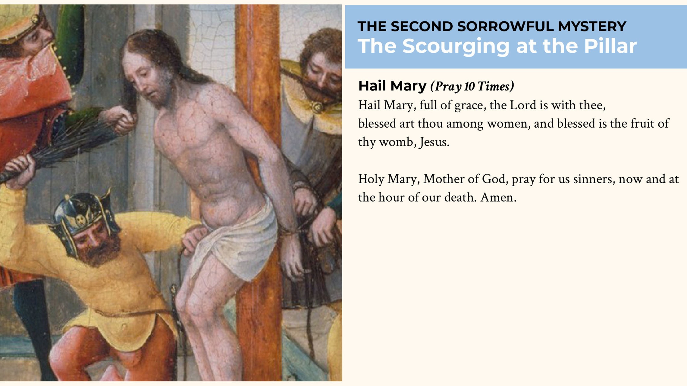 Scourging 10 Hail Marys