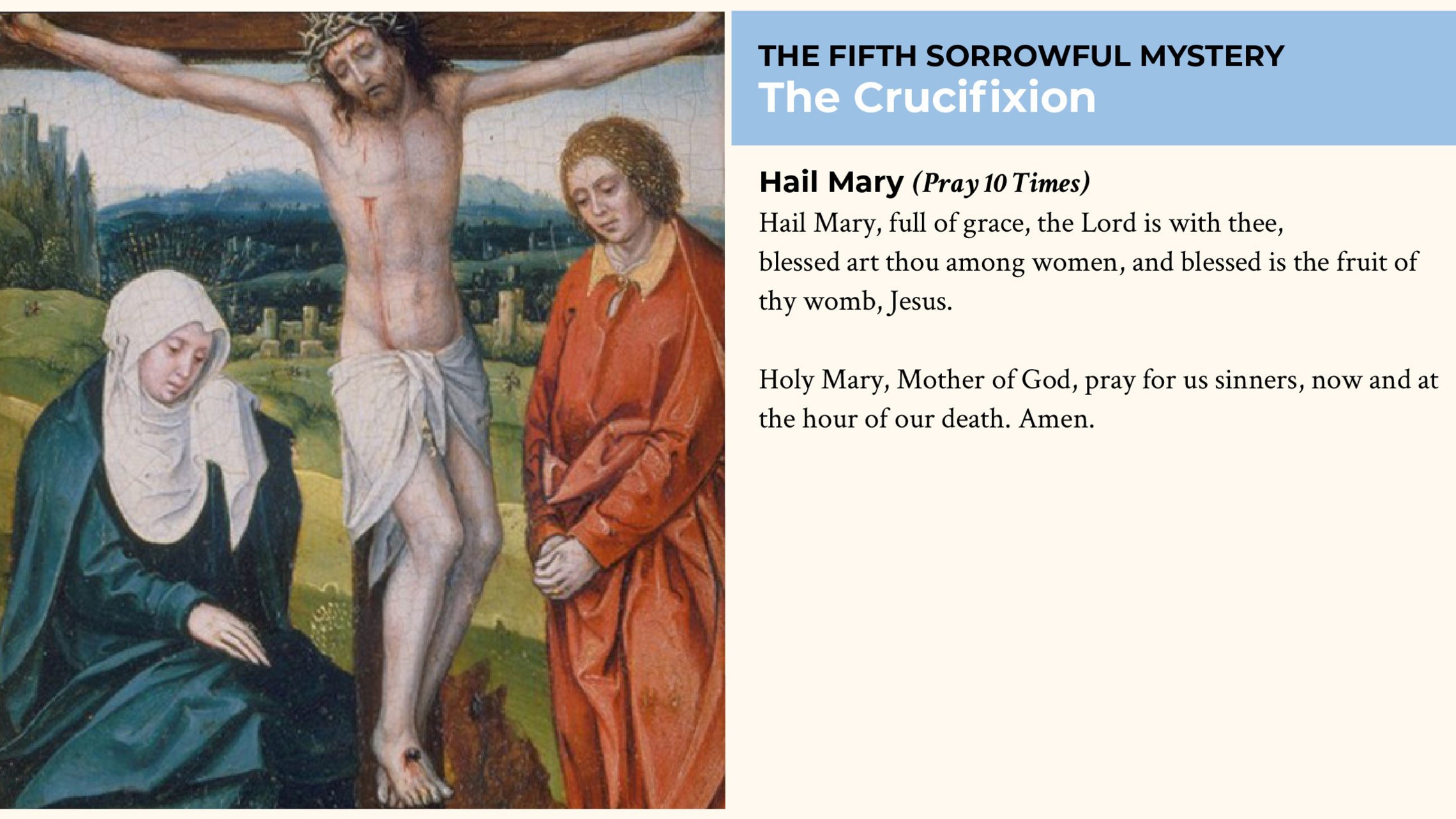 Crucifixion 10 Hail Marys