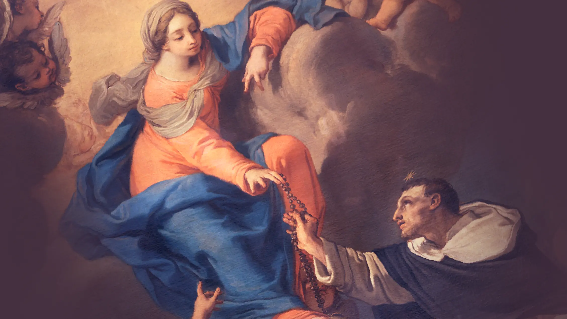 Our Lady giving St. Dominic the Rosary